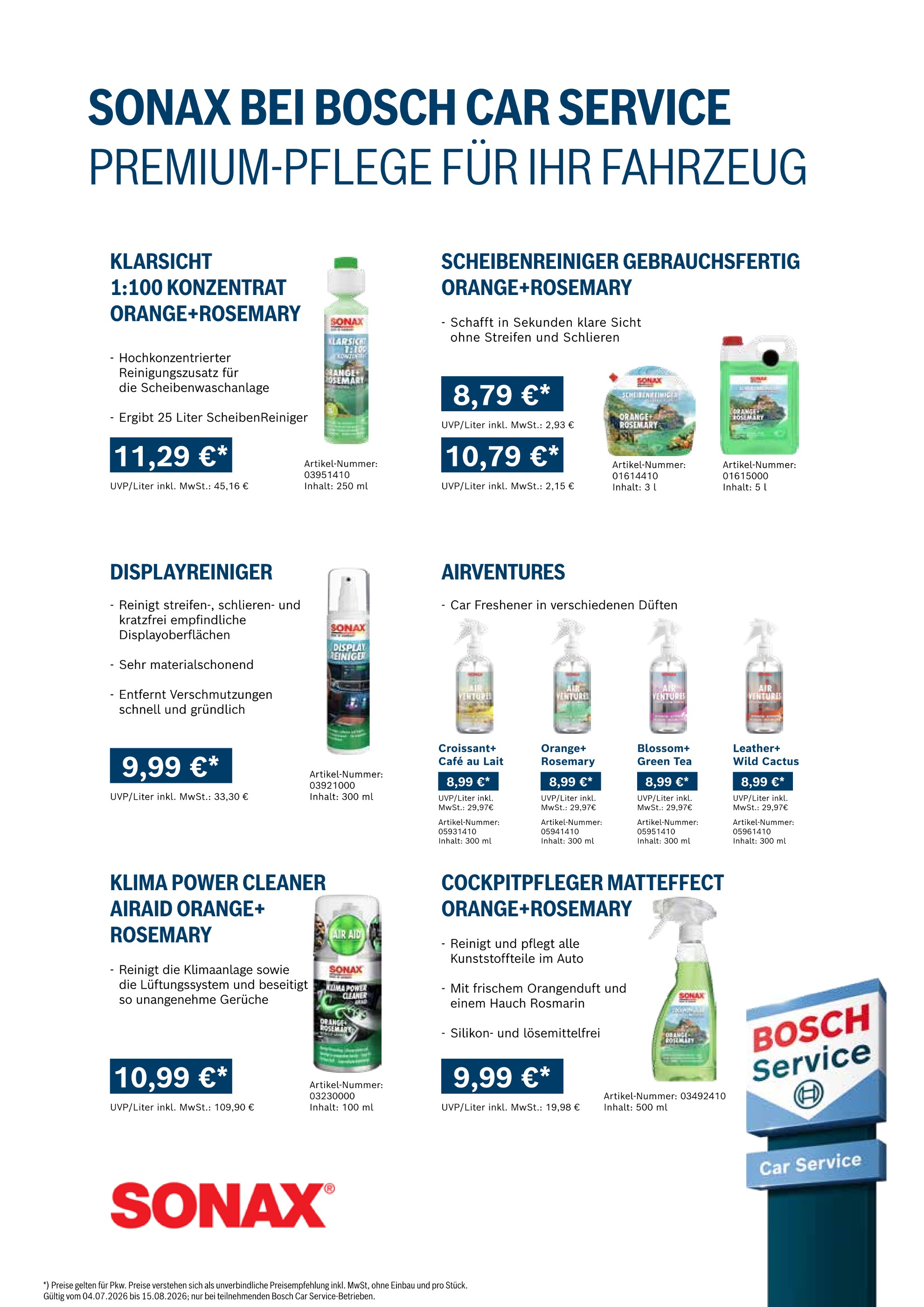 Orangen Angebot im aktuellen Bosch Car Service Prospekt auf Seite 20